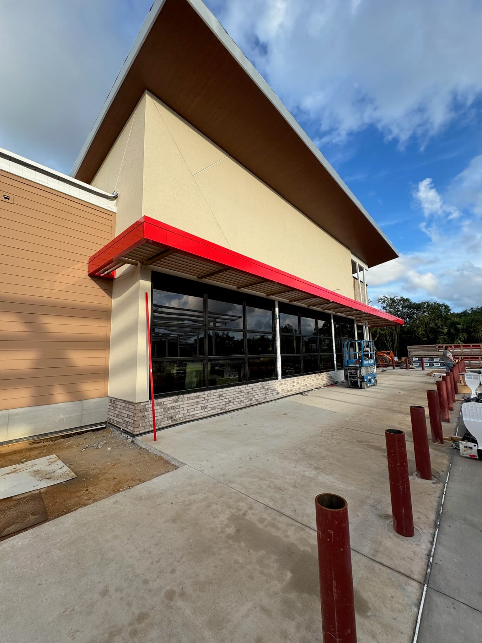 Commercial building side view