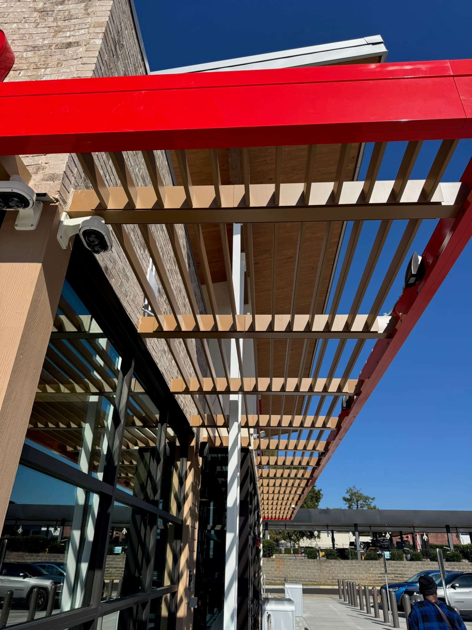 Commercial pergola installation