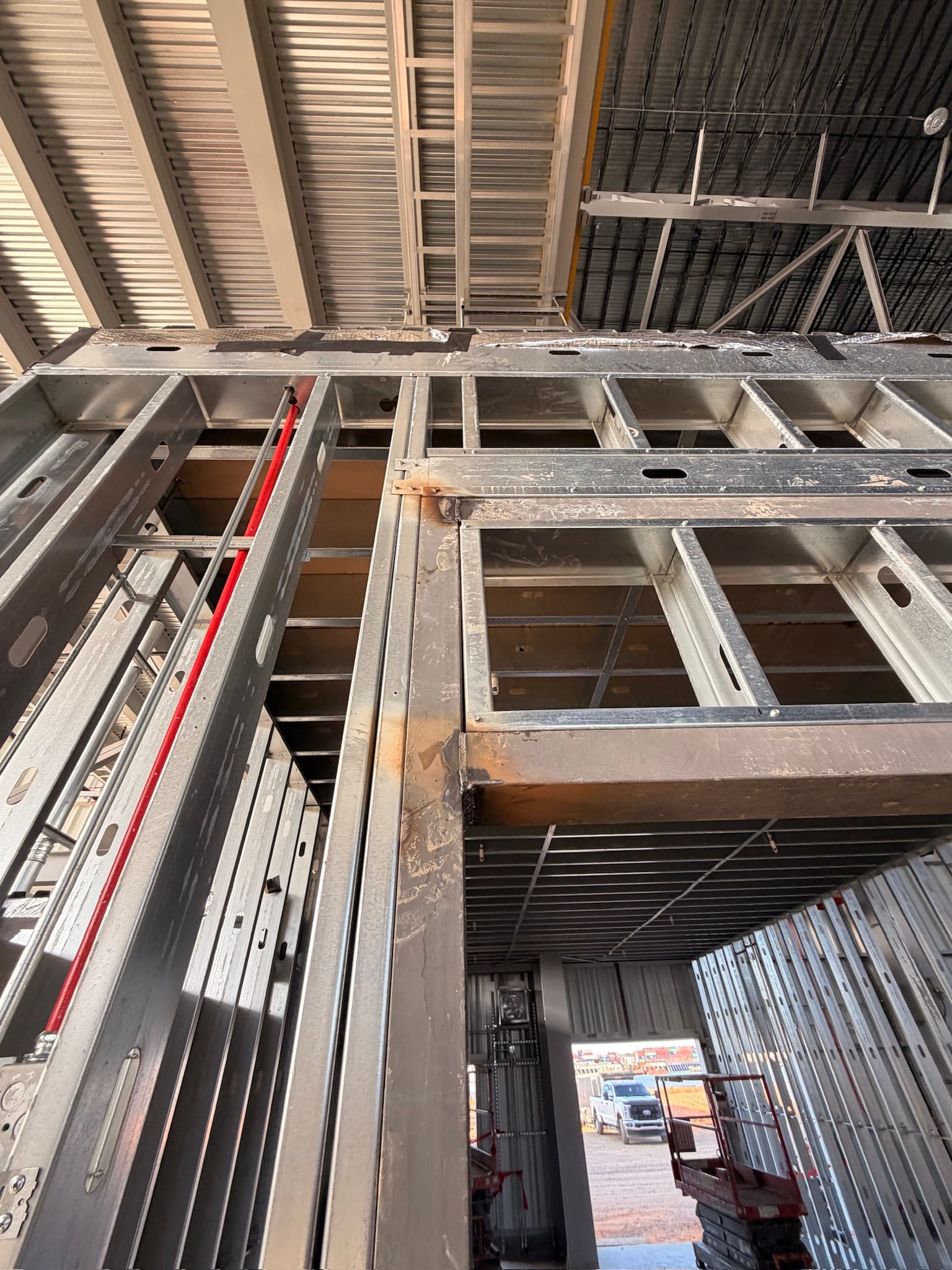 Oil pit railings — structural steel framing